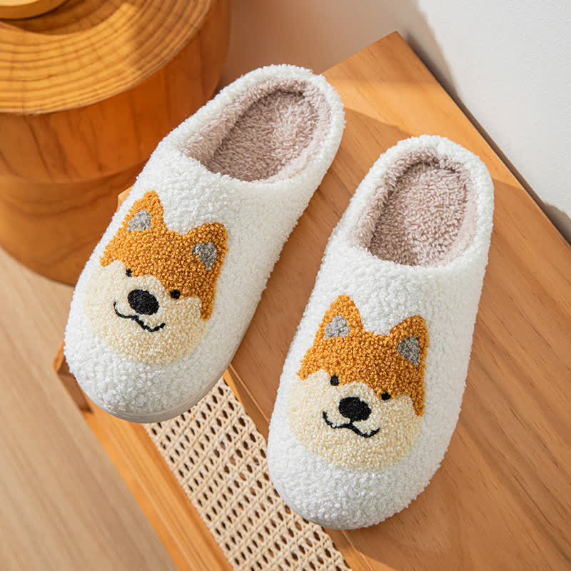Cartoon Dog Fluffy Home Slippers - image 6