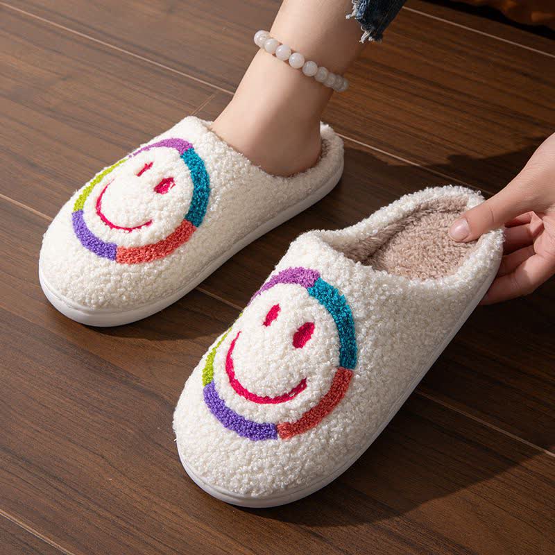 Smiley Face Fluffy Home Slippers - image 2