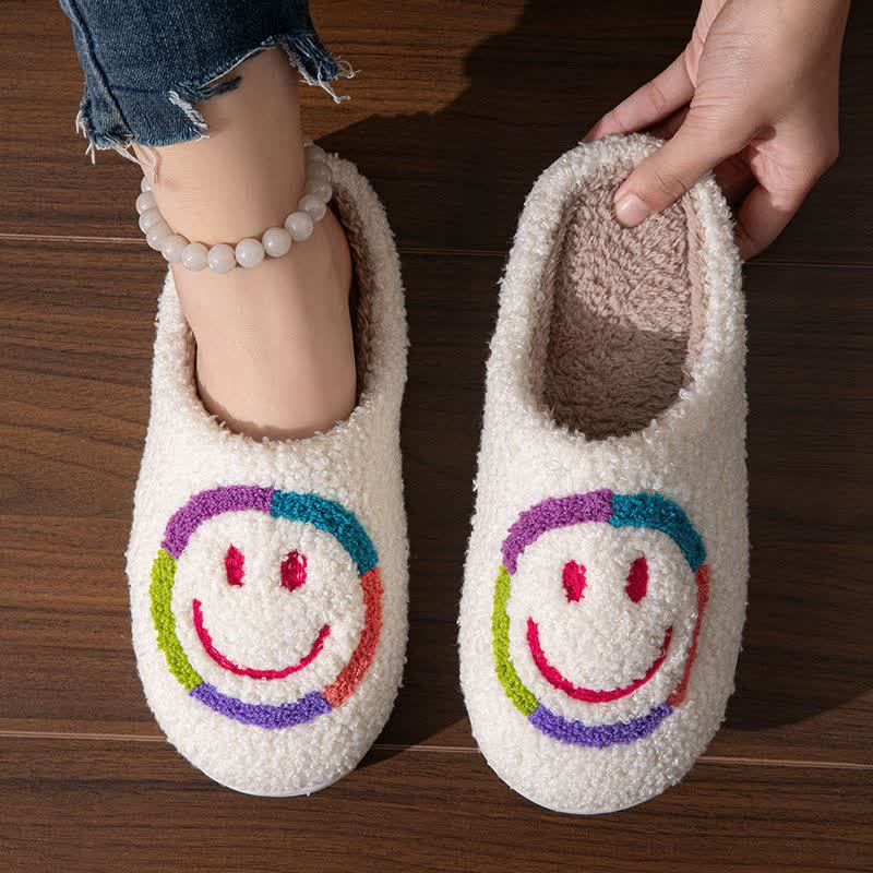 Smiley Face Fluffy Home Slippers - image 3