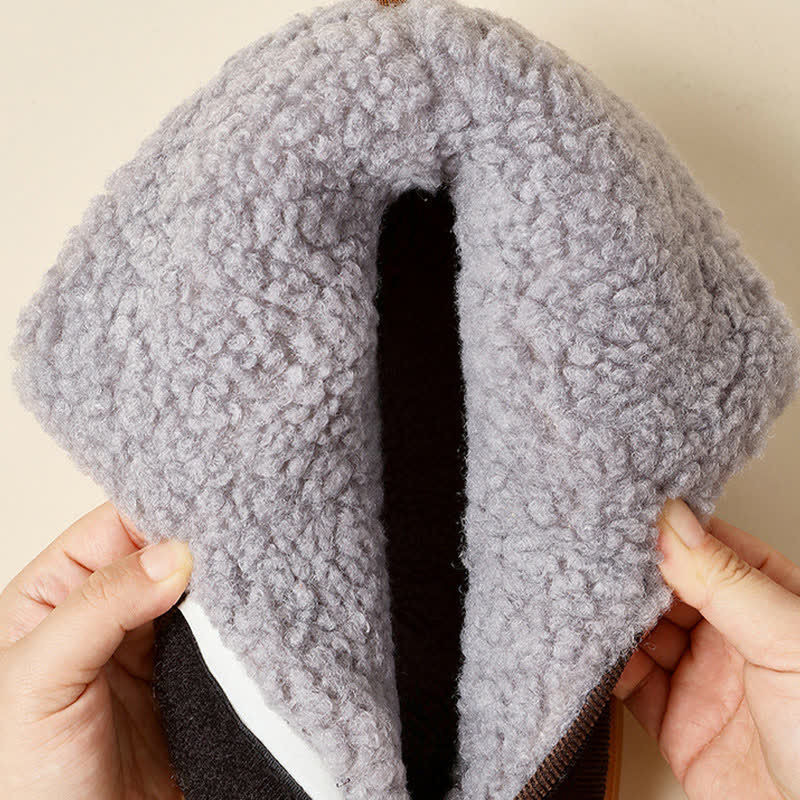 Plus Size Solid Color Velcro Warm Slippers - image 9