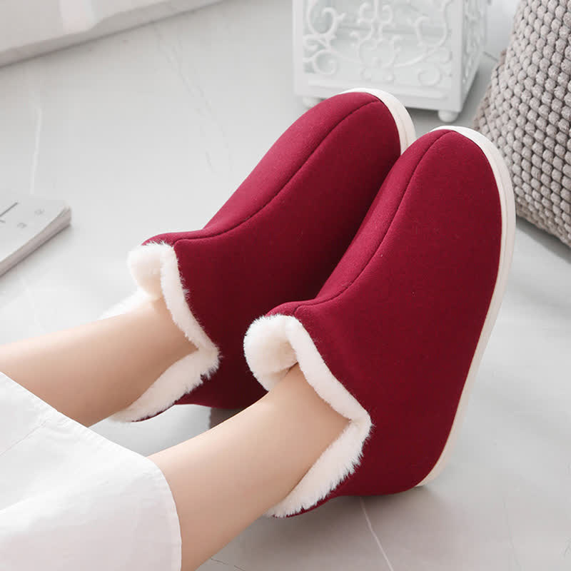 Solid Color High Top Warm Slippers - image 8