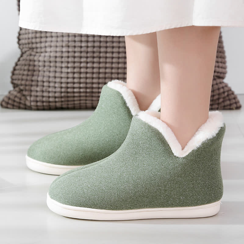 Solid Color High Top Warm Slippers - image 15