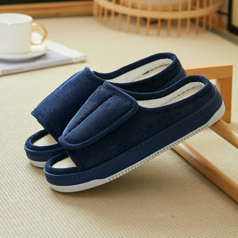 Plus Size Easy On Velcro Non-slip Slippers - Blue - EU46-47(US12-12.5) - image 13