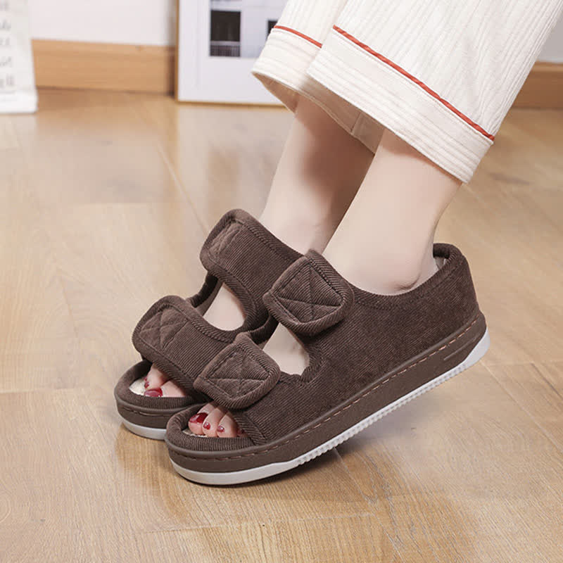 Plus Size Adjustable Non-Slip Slippers - Coffee - EU47-48(US12-13) - image 12