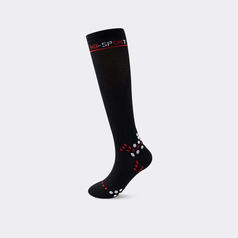 Geometric Pattern Compression Knee High Socks(4 Pairs)