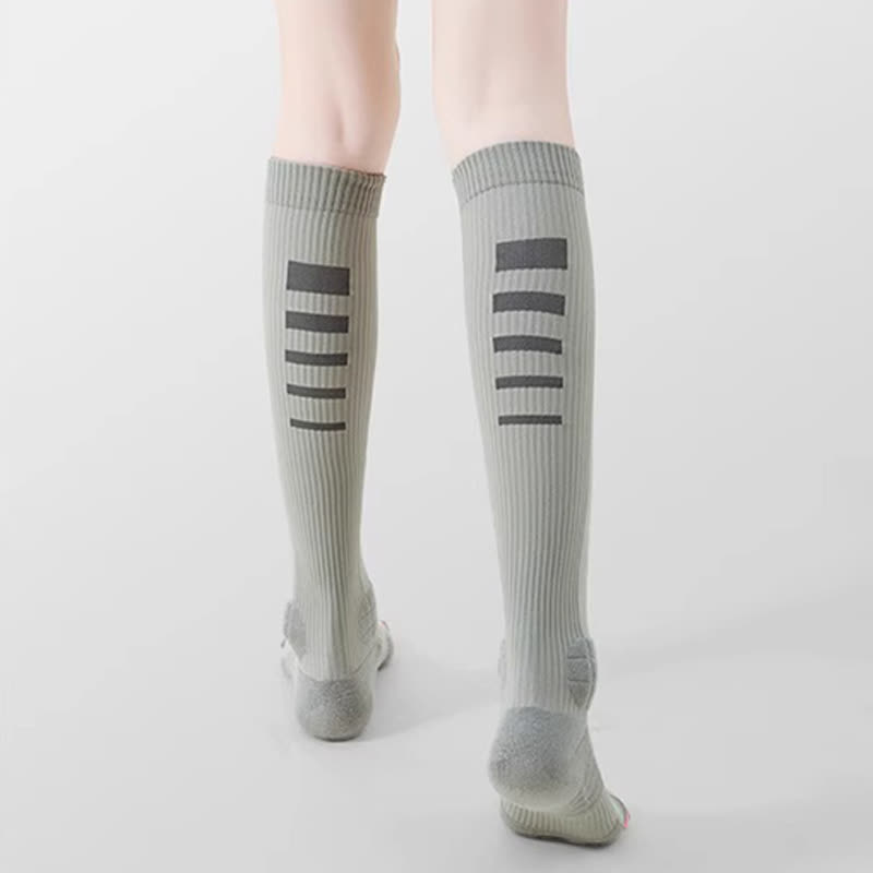 Irregular Stripe Compression Knee High Socks(6 Pairs)