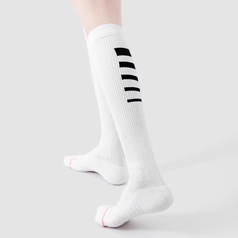 Irregular Stripe Compression Knee High Socks(6 Pairs)