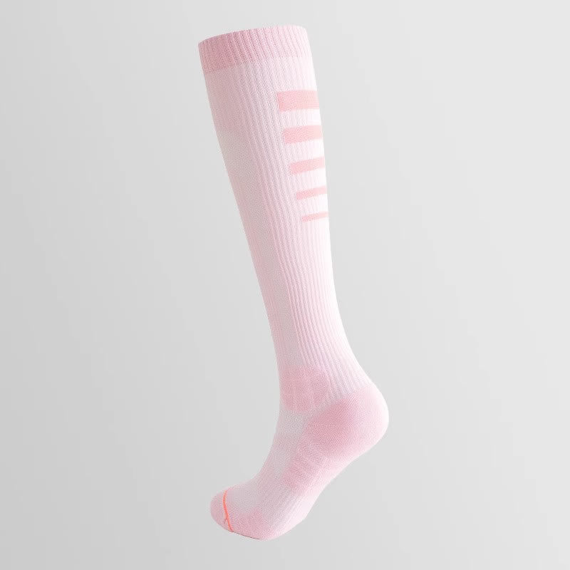 Irregular Stripe Compression Knee High Socks(6 Pairs)