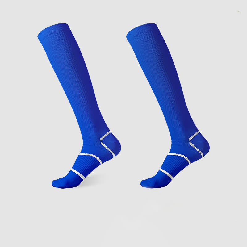 Solid Color Sports Compression Knee High Socks(6 Pairs)
