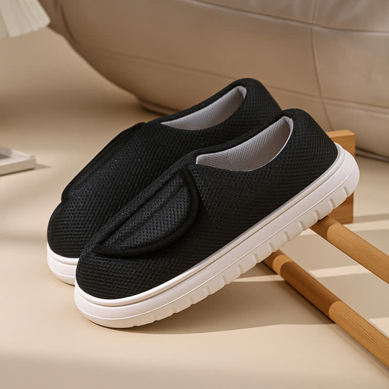 Wide Opening Mesh Slip-On Slippers - Black - EU46-47(US12-12.5) - image 5