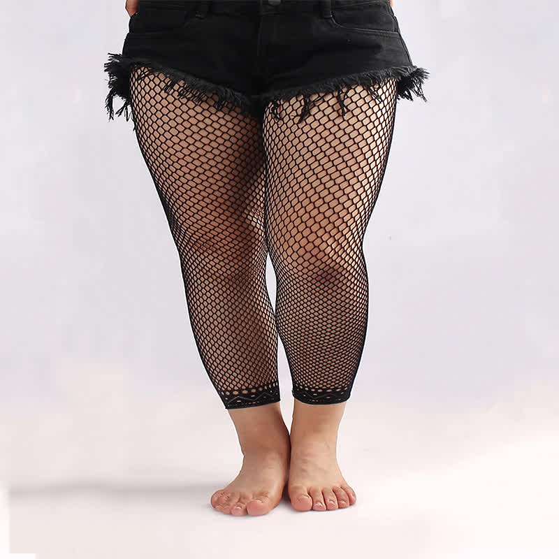 Plus Size Sexy Hollow Mesh Pantyhose(3 Pairs)