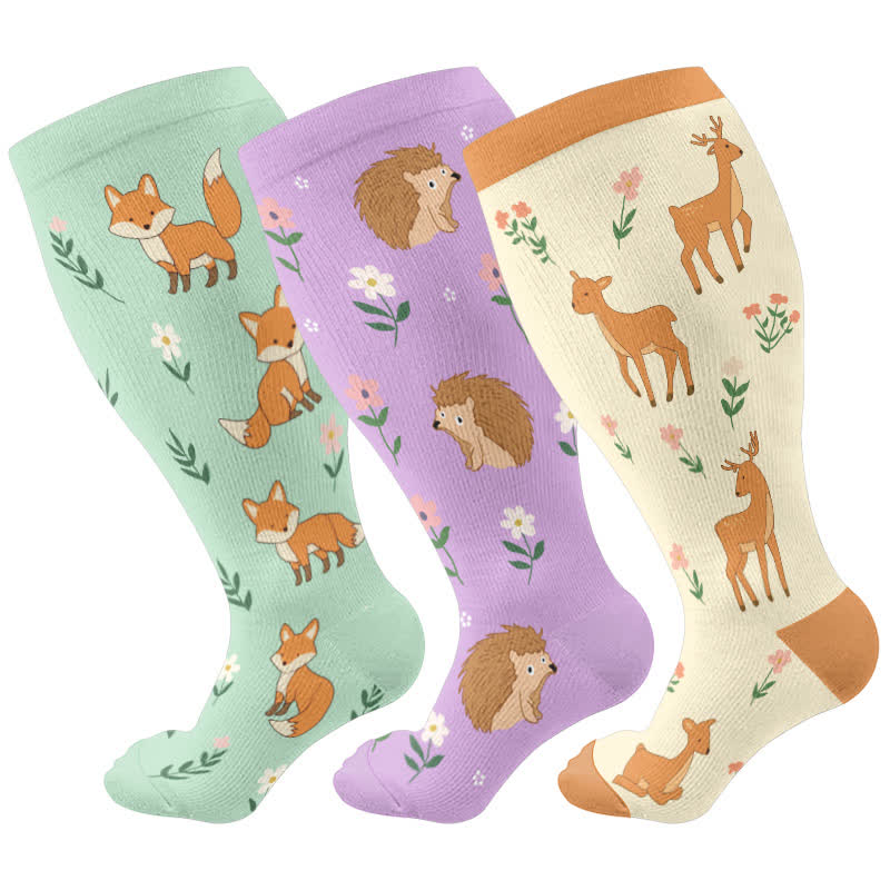Plus Size Animal Floral Compression Socks - image 4