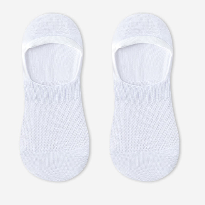 Silicone Non-slip Heel Mesh Cotton No-show Socks(7 Pairs)