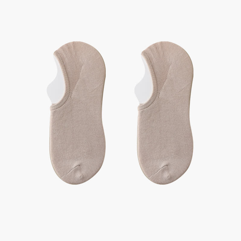 Plus Size Solid Color Stretch No Show Socks(8 Pairs)