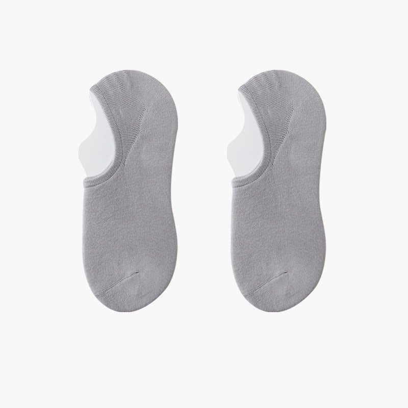 Plus Size Solid Color Stretch No Show Socks(8 Pairs)
