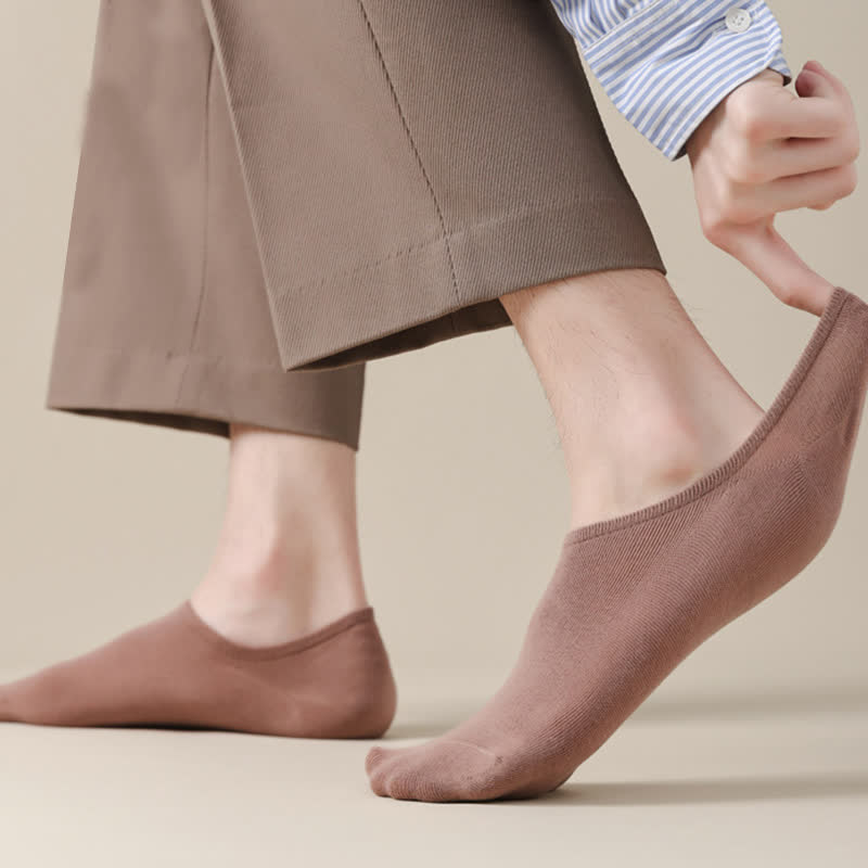 Plus Size Solid Color Stretch No Show Socks(8 Pairs)