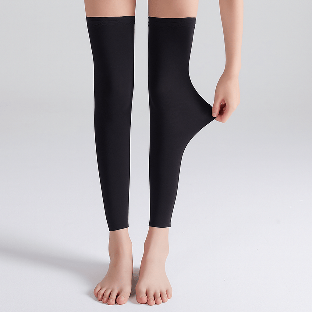 Bundle Modal Solid Color Thigh High + Calf Compression Sleeves - image 1