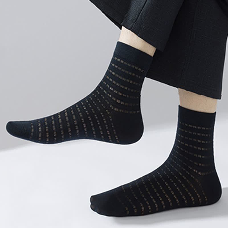 Mesh Hollow Bamboo Fiber Ankle Socks(5 Pairs)