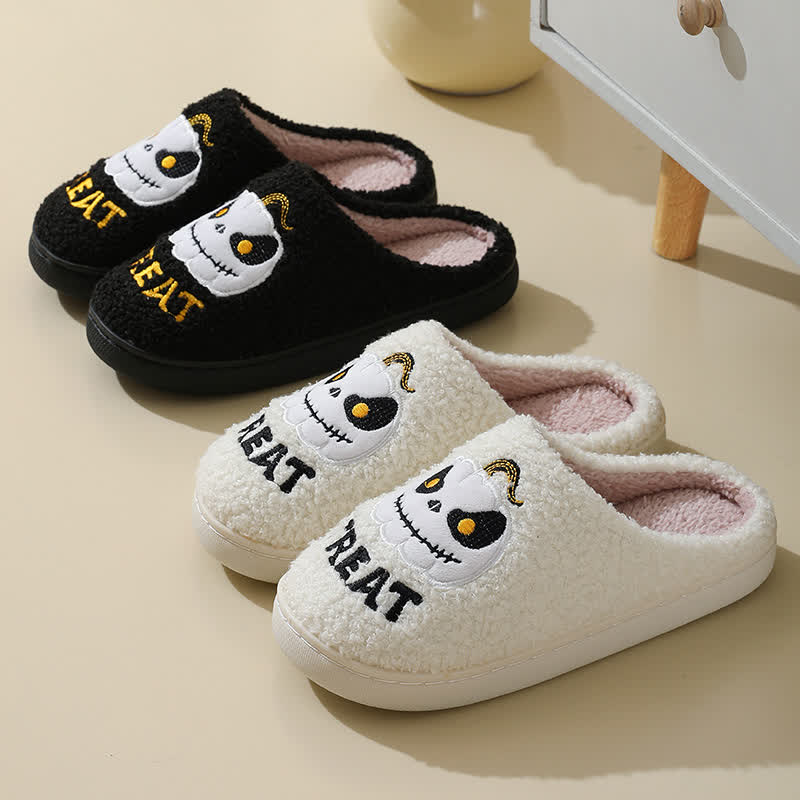 Plus Size Cartoon Pumpkin Indoor Slippers - image 1