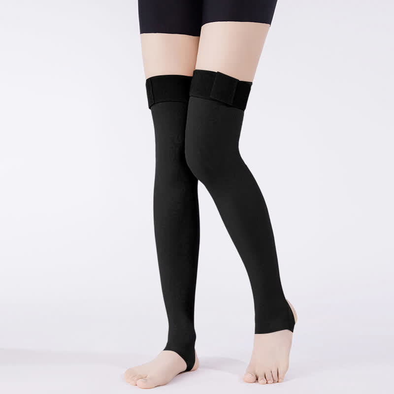 Lightweight Seamless Stirrup Leg Sleeves with Strap - image 1