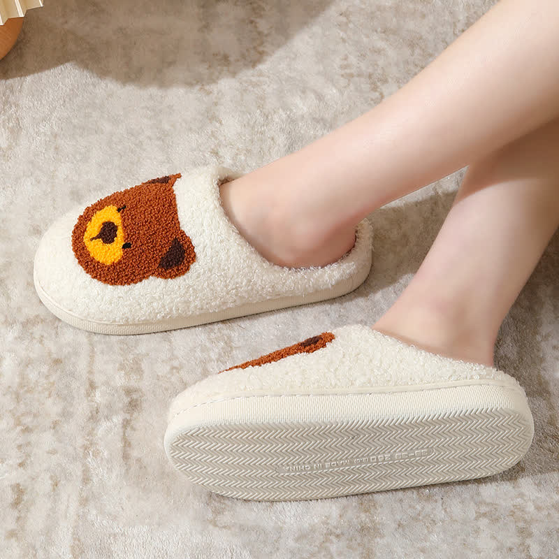 Plus Size Cartoon Bear Print Indoor Slippers - image 4