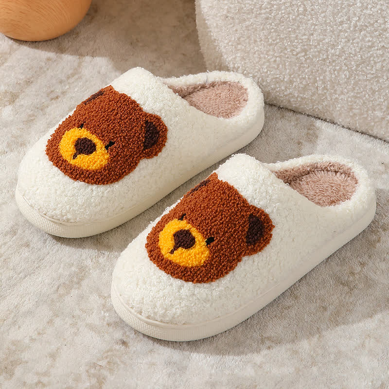 Plus Size Cartoon Bear Print Indoor Slippers - image 5