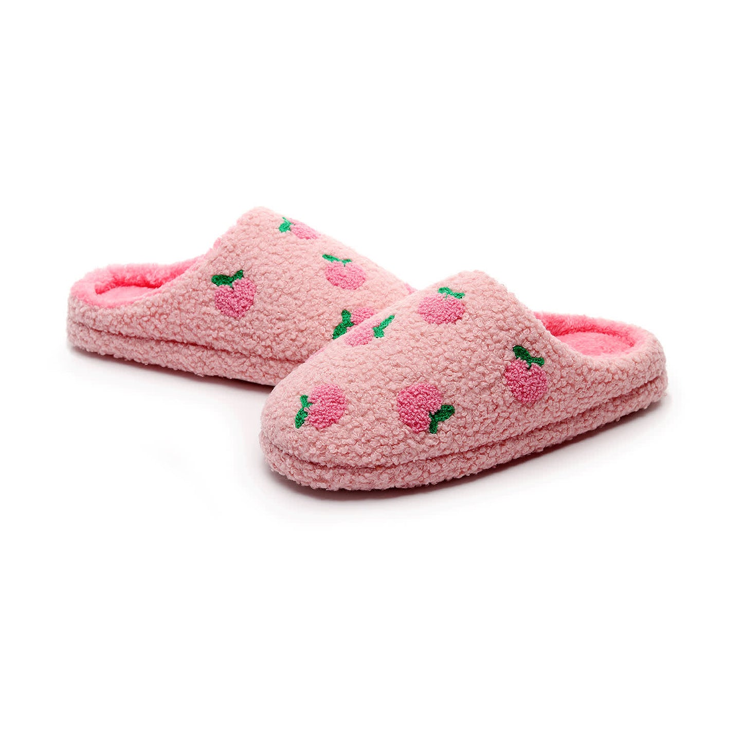 Plus Size Peach Plush Slippers - image 3