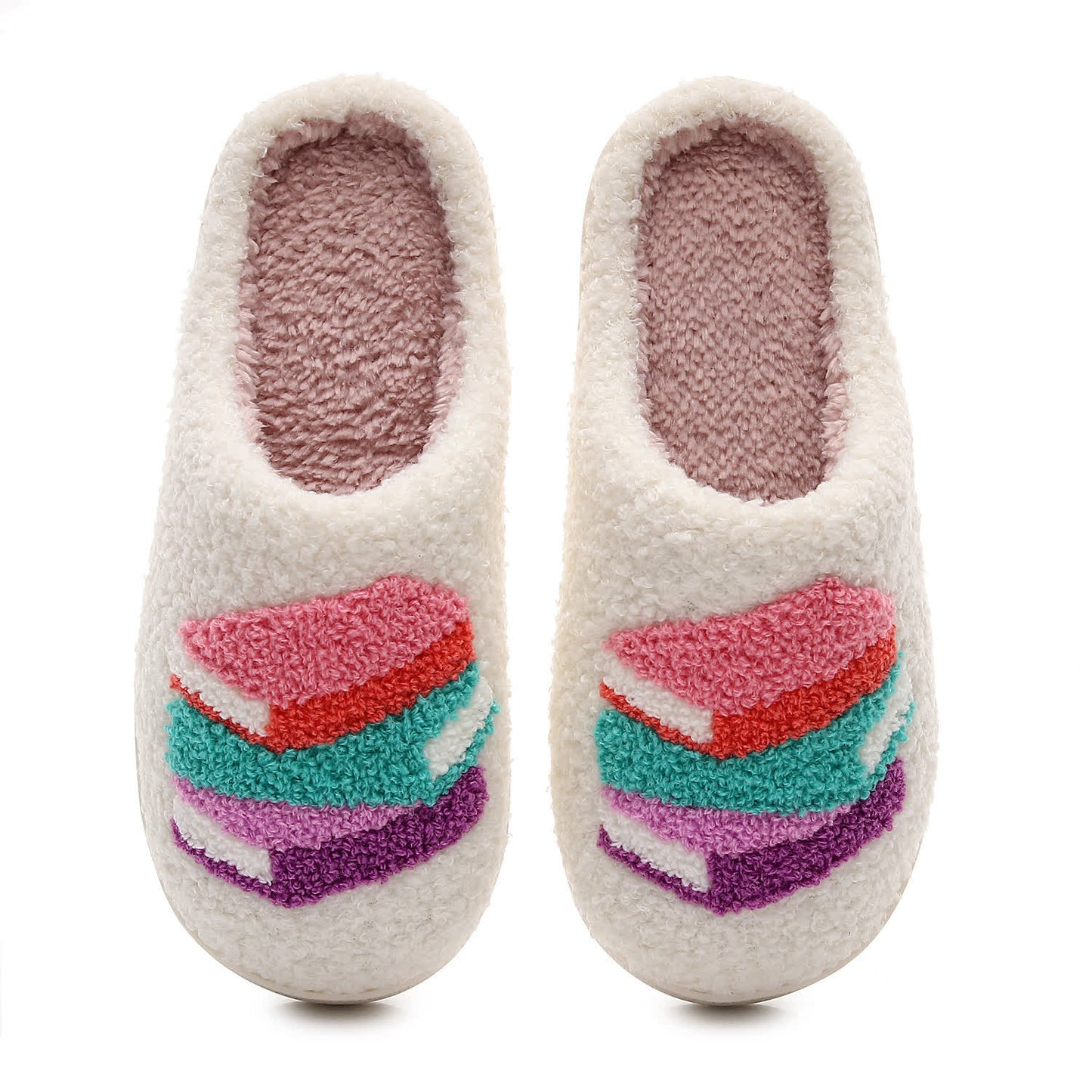 Plus Size Book Print Slippers