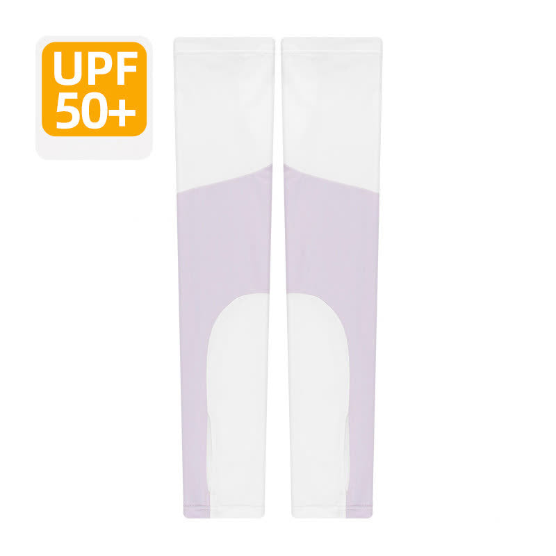Color Block Breathable Sun Protection Arm Sleeves