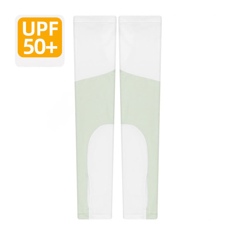 Color Block Breathable Sun Protection Arm Sleeves