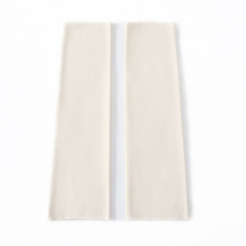 Solid Color Basic Breathable Calf Sleeves - Beige - XL - image 9