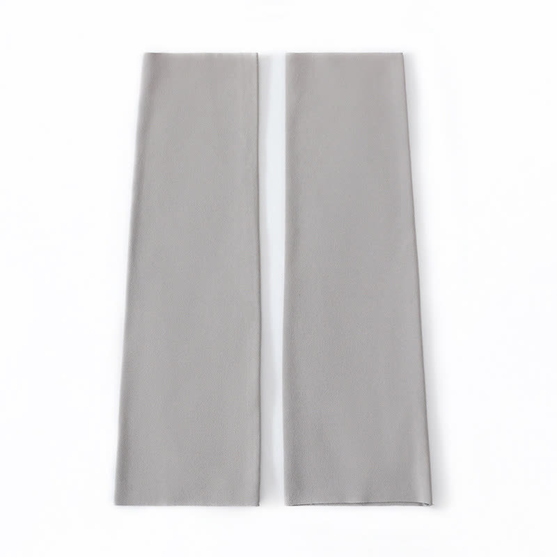 Solid Color Basic Breathable Calf Sleeves - Grey - XL - image 10