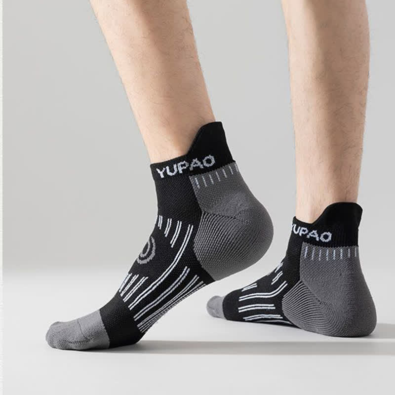 Plus Size Color Block Sports Ankle Compression Socks(5 Pairs) - image 3