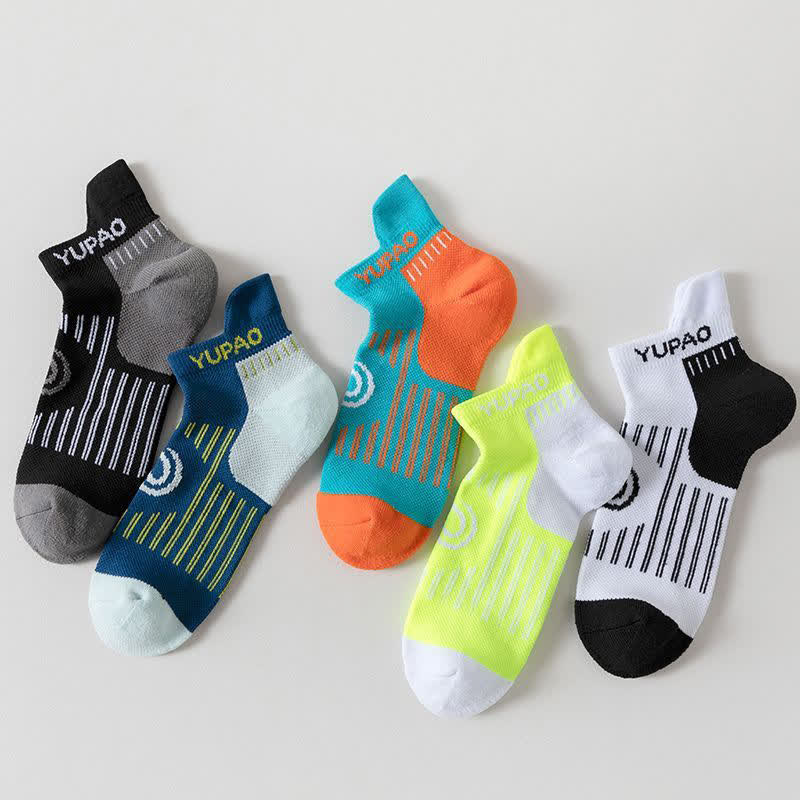 Plus Size Color Block Sports Ankle Compression Socks(5 Pairs) - Multicolor - EU38-45(US5-11) - image 2