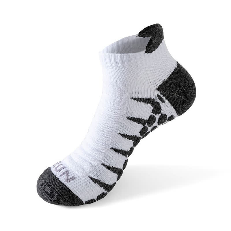Plus Size Workout Grip Ankle Compression Socks(5 Pairs) - White - EU40-46(US7-12) - image 5