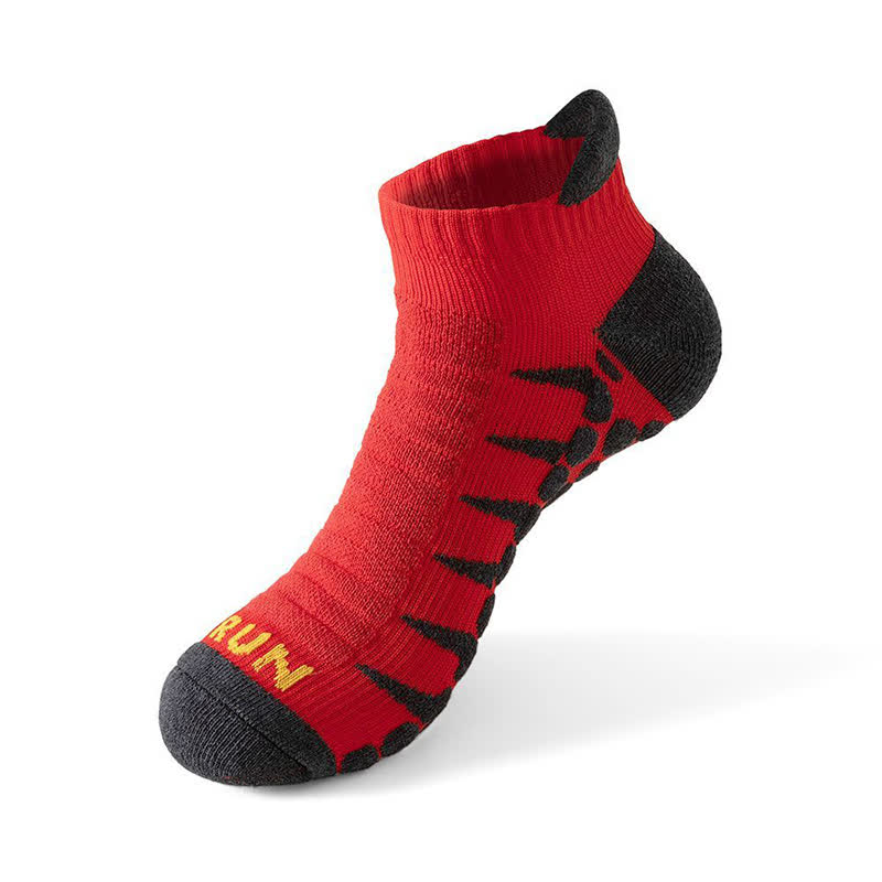 Plus Size Workout Grip Ankle Compression Socks(5 Pairs) - Red - EU40-46(US7-12) - image 7