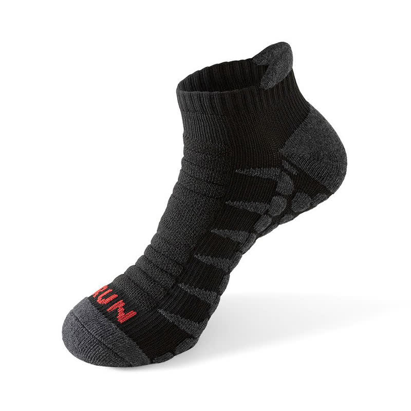 Plus Size Workout Grip Ankle Compression Socks(5 Pairs) - Black - EU40-46(US7-12) - image 4