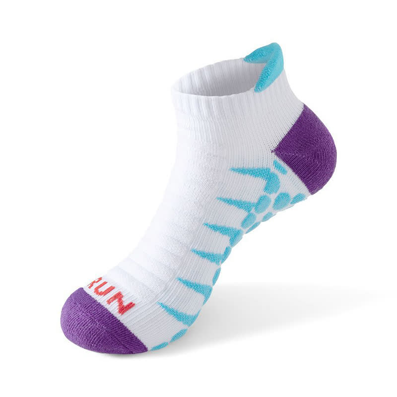 Plus Size Workout Grip Ankle Compression Socks(5 Pairs) - White&Blue - EU40-46(US7-12) - image 9