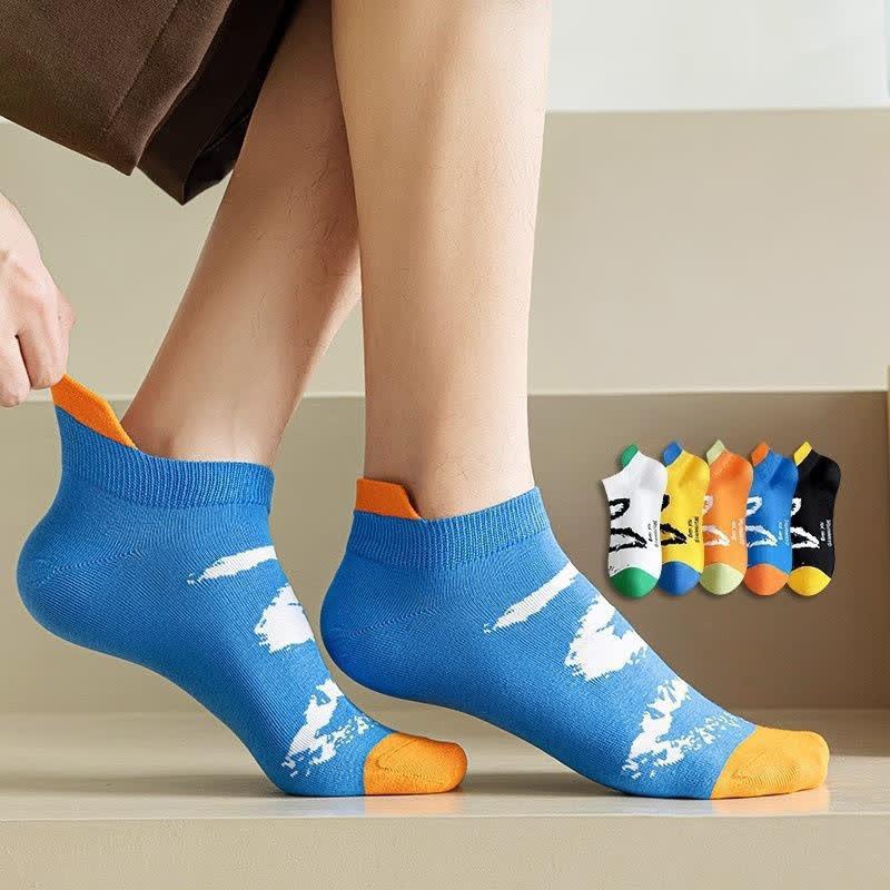 Plus Size Ink Brush Ankle Compression Socks(5 Pairs) - image 2