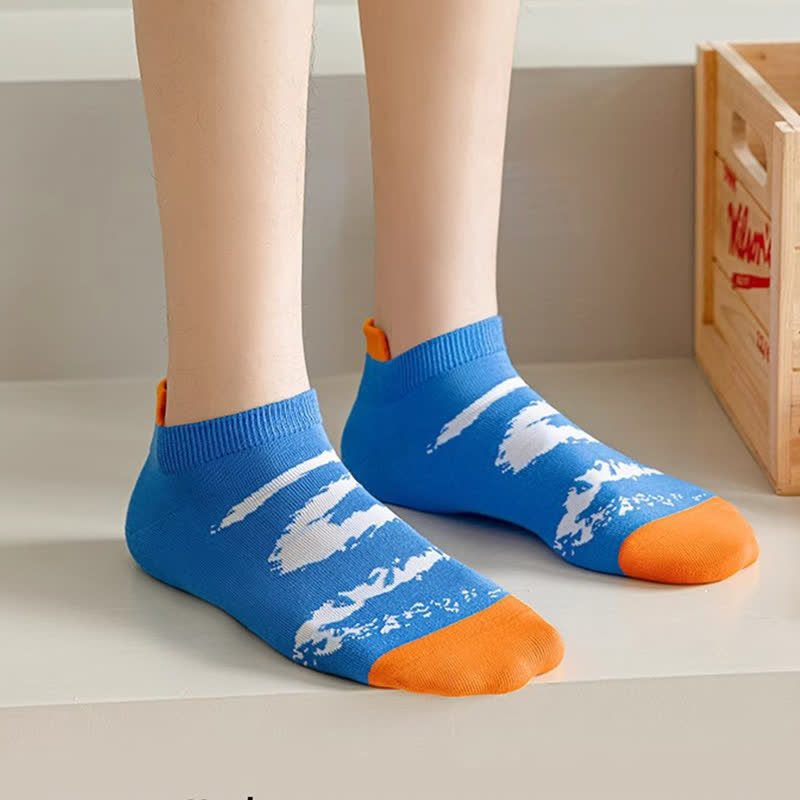 Plus Size Ink Brush Ankle Compression Socks(5 Pairs) - image 9