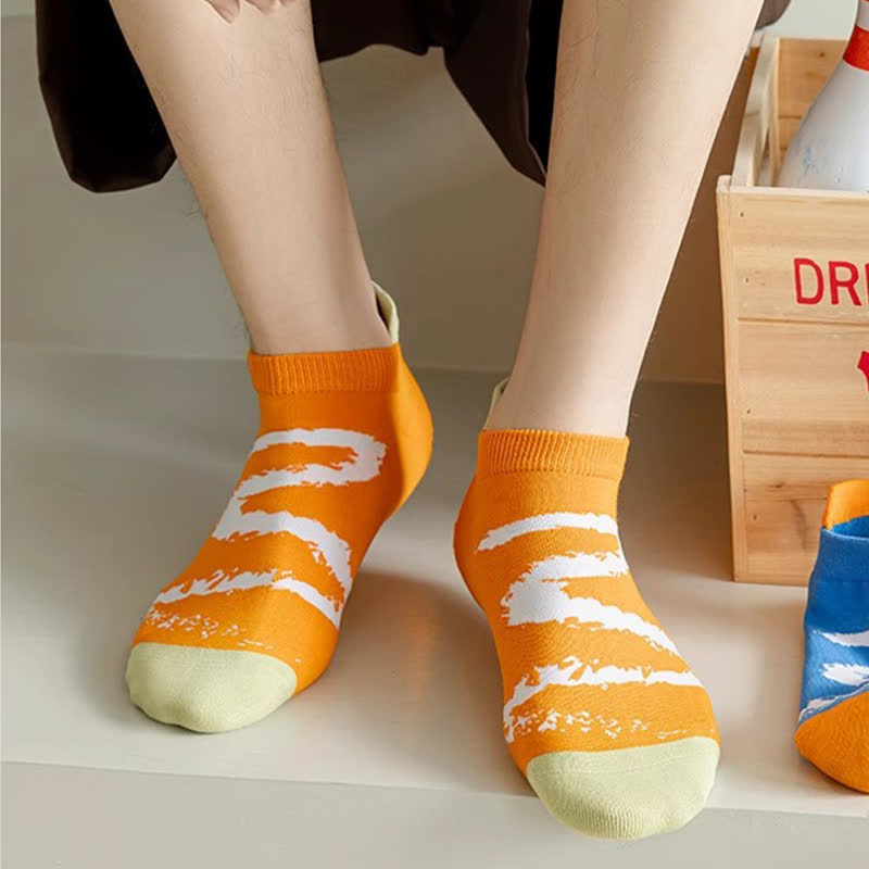 Plus Size Ink Brush Ankle Compression Socks(5 Pairs) - image 7