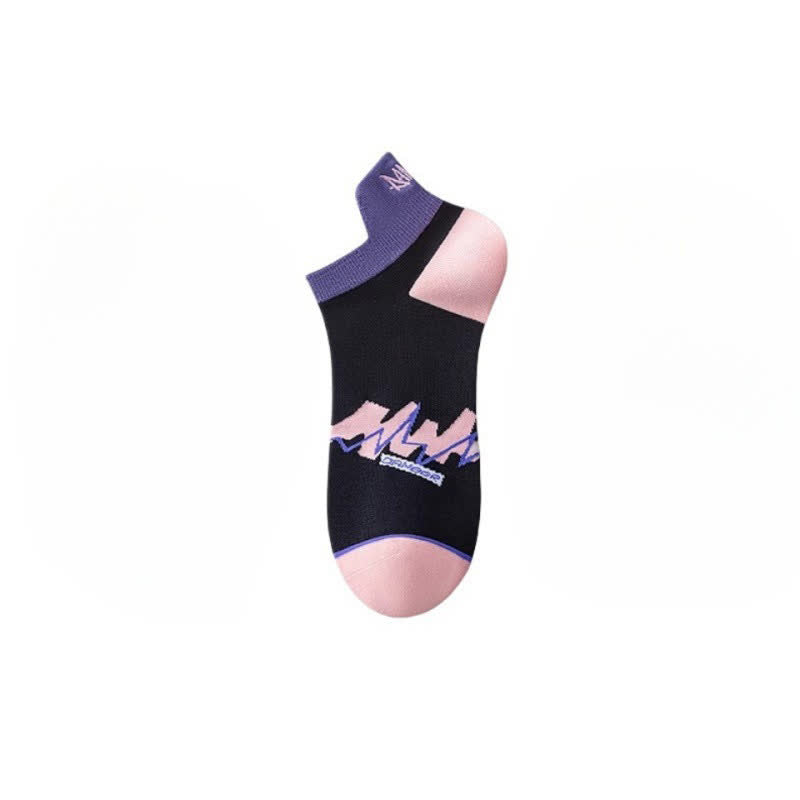 Cotton Geometric Ankle Compression Socks(5 Pairs) - Black - EU36-40(US3-7) - image 8