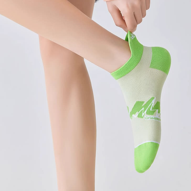 Cotton Geometric Ankle Compression Socks(5 Pairs) - image 14
