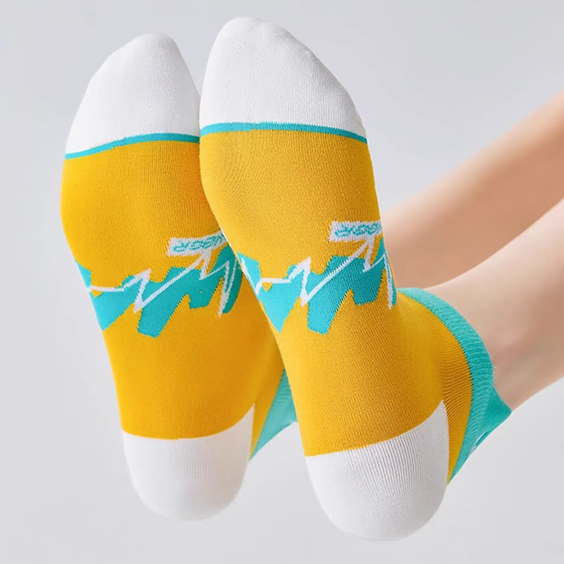 Cotton Geometric Ankle Compression Socks(5 Pairs) - image 10