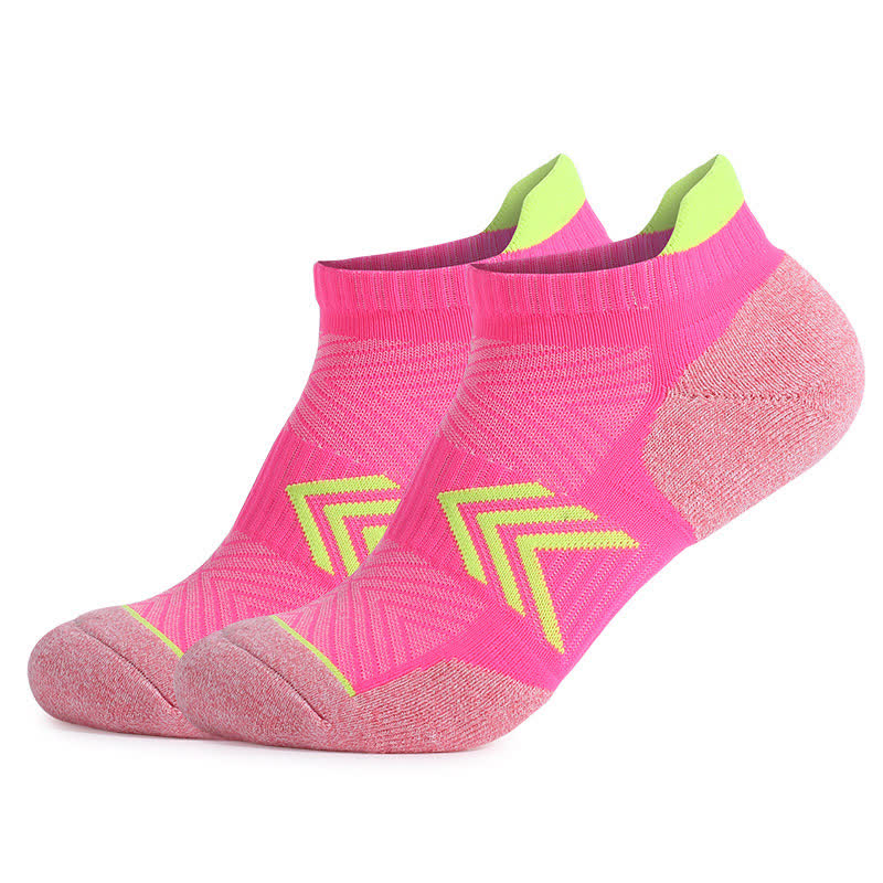 Arrow Colorblock Non-slip Cotton Ankle Compression Socks(6 Pairs) - Pink - EU39-42(US6-8.5) - image 9