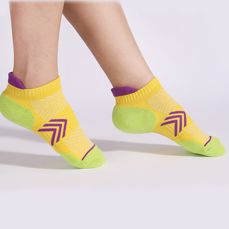 Arrow Colorblock Non-slip Cotton Ankle Compression Socks(6 Pairs) - image 7
