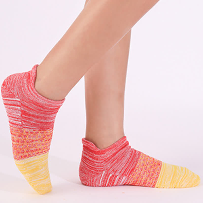 Gradient Color Block Cotton Ankle Compression Socks(8 Pairs) - image 8