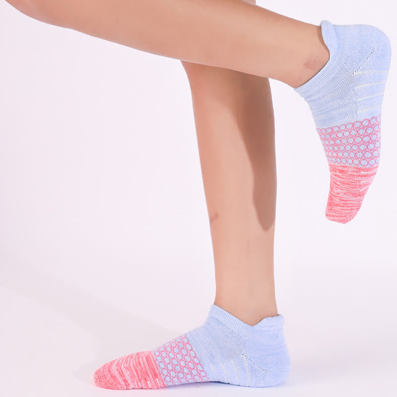 Gradient Color Block Cotton Ankle Compression Socks(8 Pairs) - image 3