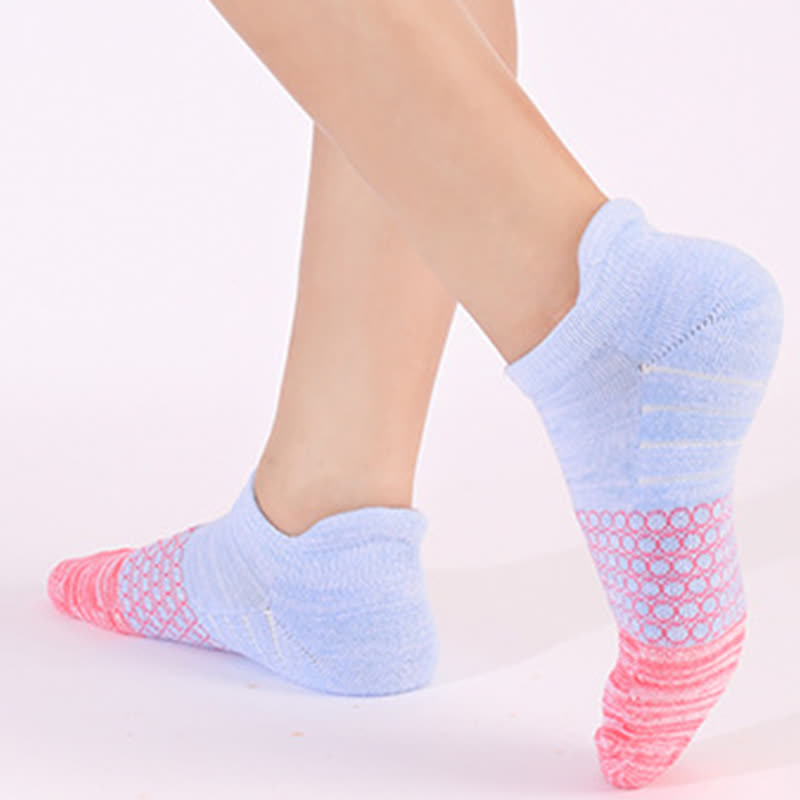 Gradient Color Block Cotton Ankle Compression Socks(8 Pairs) - image 4