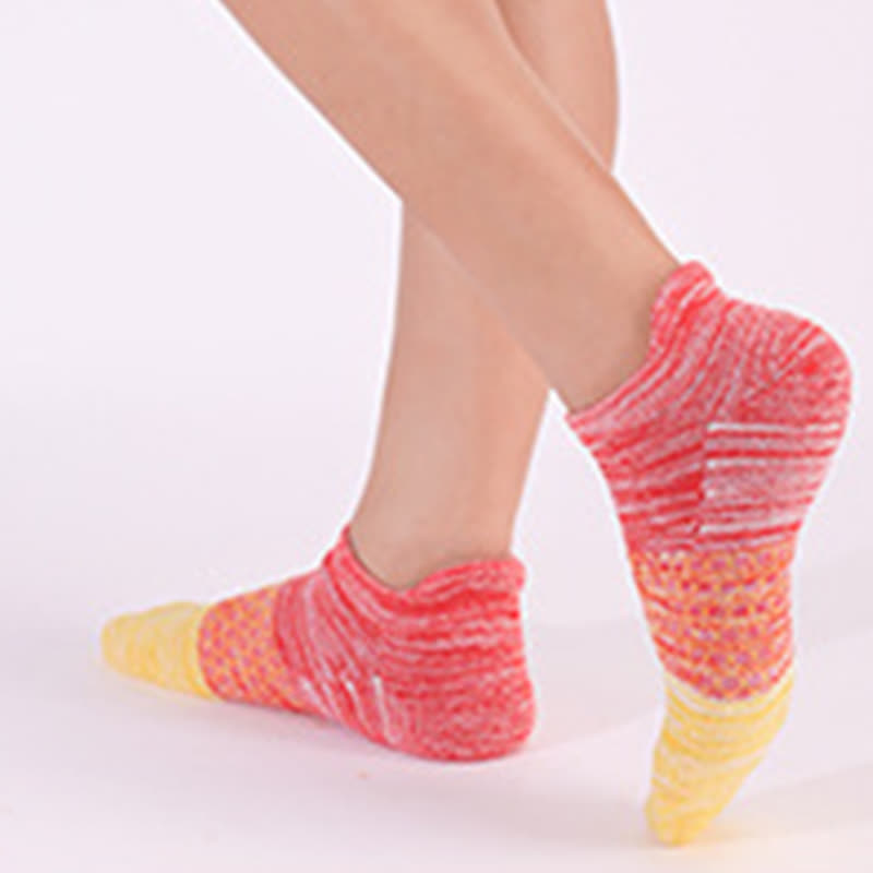 Gradient Color Block Cotton Ankle Compression Socks(8 Pairs) - image 9